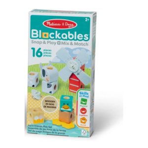 MELISSA & DOUG BLOCKABLES FARM ANIMALS 16 PIECES