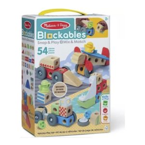 MELISSA & DOUG BLOCKABLES CAR PLAYSET 54 PIECES
