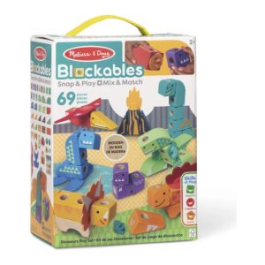 MELISSA & DOUG BLOCKABLES DINOSAUR PLAYSET 69 PIECES